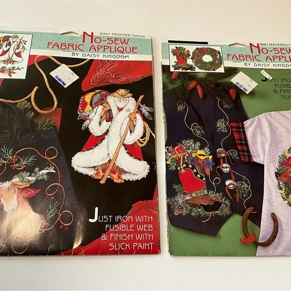 Crafts No-Sew Fabric Appliqué Daisy Kingdom Christmas Swan Apron Mitt Scare Crow - Picture 12 of 15